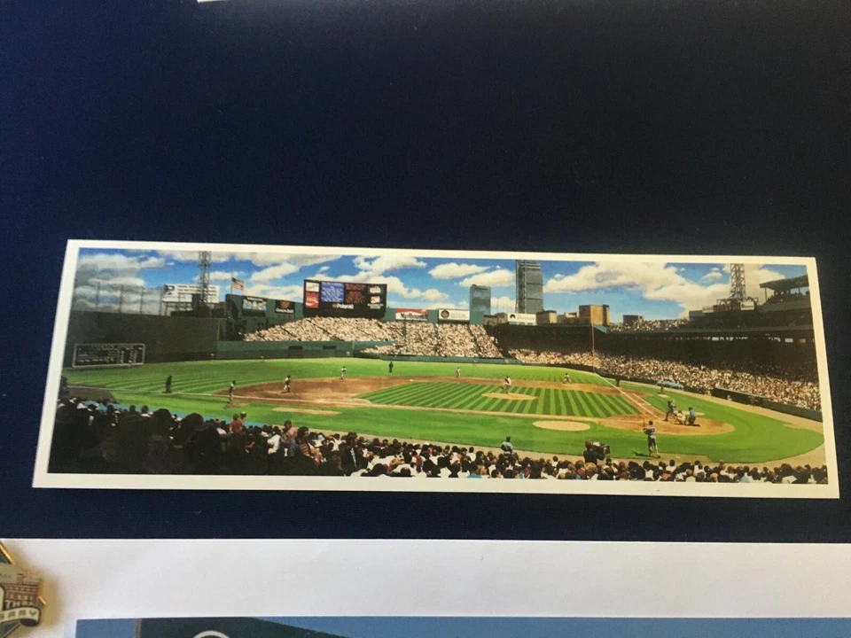Green Monster 8 x 10 Art Card Citgo Patch and (5) pins celebrating Fenway 90th! - Image 2 of 4