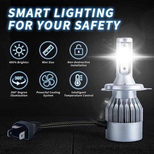 2X C6 Coche Faros LED Lámparas Bombillas Alto Bajo 6000K 3800LM 36W 9005 9006 H1 - Imagen 3 de 18