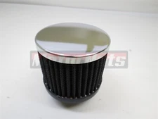 3" Chrome Black Washable Push-In Valve Cover Breather 1.25" SBC BBC Chevy 350454