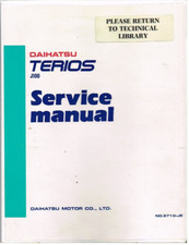 Daihatsu J100 Terios 1.3 Petrol Original 1997 Factory Workshop Manual