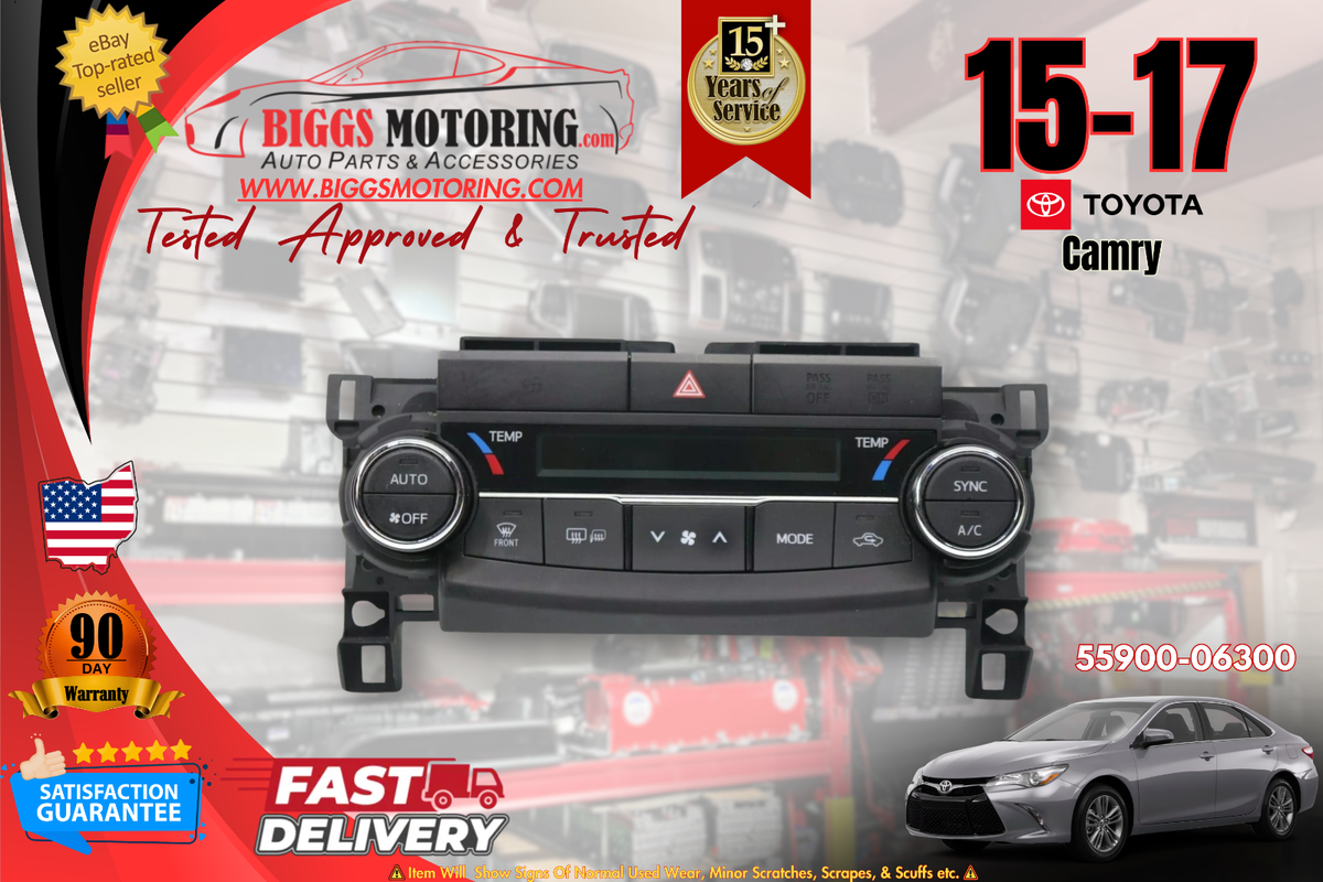 2015-2017 Toyota Camry Ac Heater Temperature Climate Control Unit
