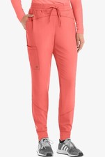 Barco One Scrubs 513 Elastic Waist Jogger Scrub Pant in "Sunset Coral" Size 2XL