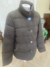 Joules Ladies Padded Short Jacket gorgeous with taupe buttons cosy fit 10 - 14