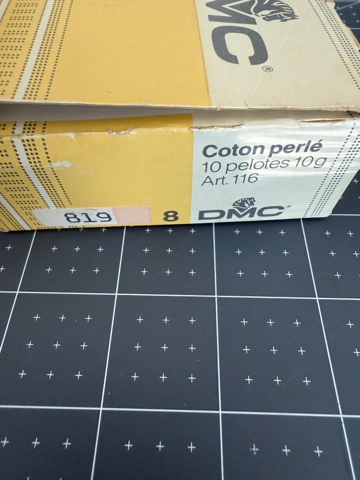 Vintage DMC Coton Cotton Perle  Thread Box of 10 Balls France Size 8 NOS - Image 4 of 4