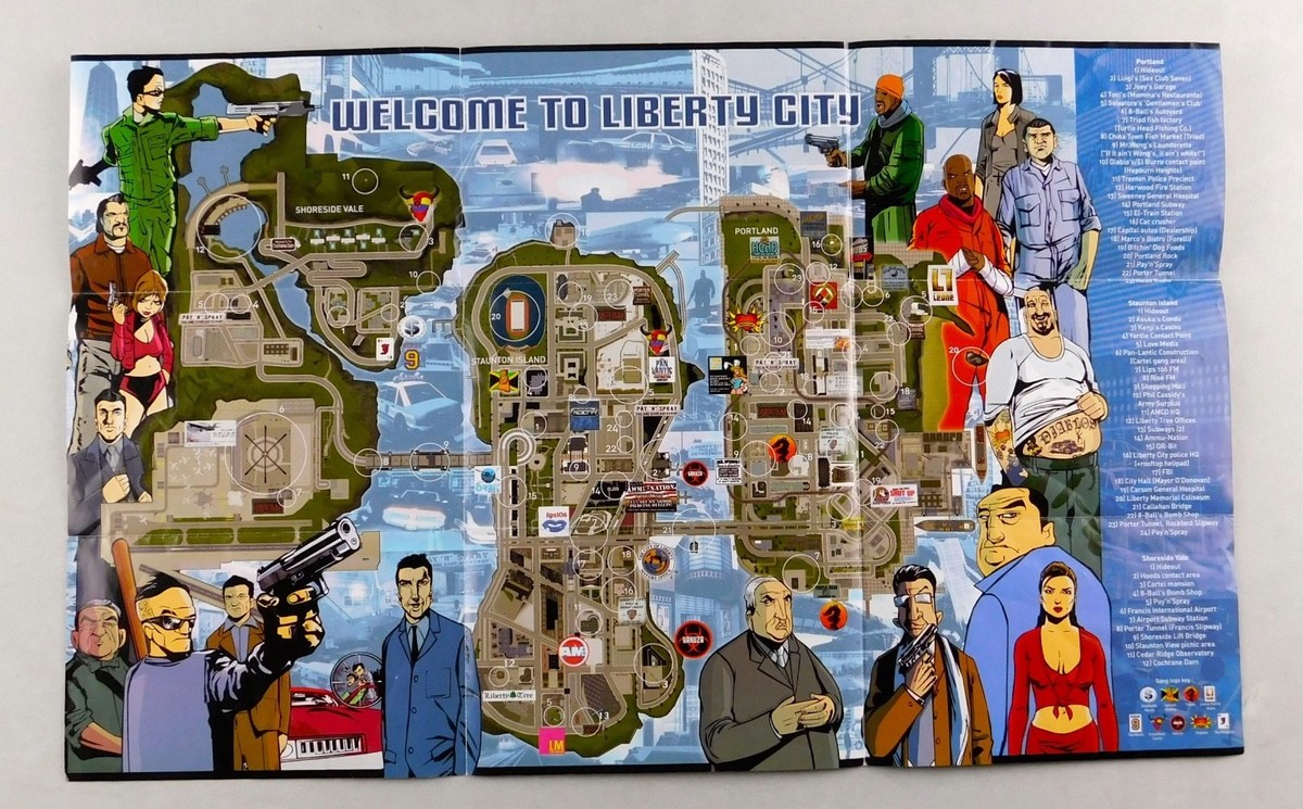 Grand Theft Auto 3 III Video Game Poster 13x22 DMA Rockstar Games
