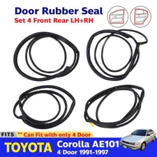 Weatherstrip Door Rubber Seal For Toyota Corolla AE100 AE101 EE 4-Door 1992-97