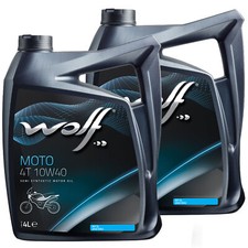 Olio motore Wolf MOTO 4T 29133 SAE 10W-40 2X4 litri per Aprilia Honda Kymco Yamaha