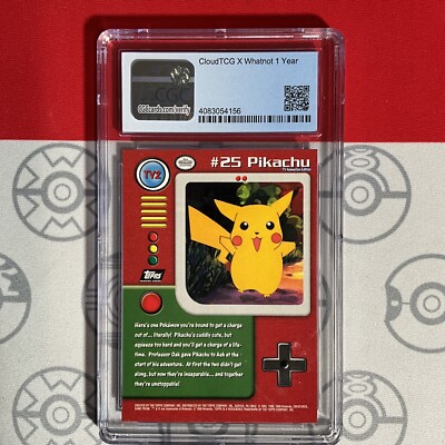 CGC 8.5 NM/MINT+ Pikachu Topps Pokemon 1999 Series 1-TV2 2nd Print