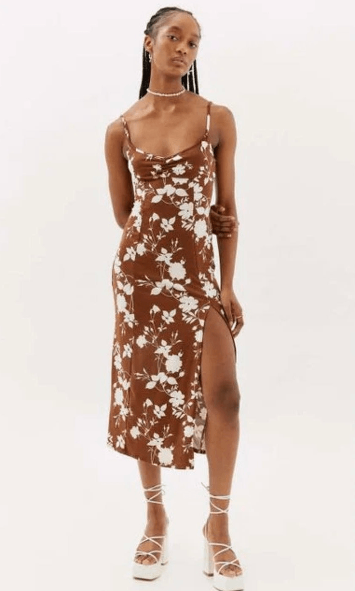 knee length dresses for ladies Midi Slip Dress