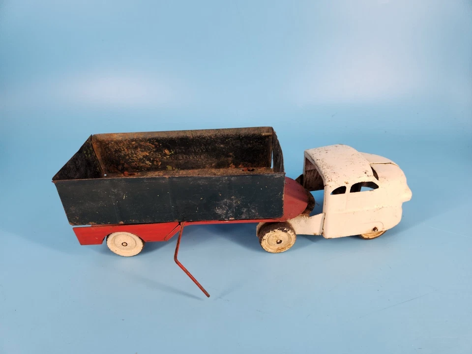 "Camión de proyecto de hojalata Wyandotte Toys de metal prensado original antiguo de la década de 1930 17"" de largo" Foto 4 de 4