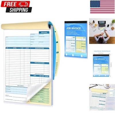 2 Pcs Contractors Invoice Book Carbonless Forms Receipt 8.5 x 11 Inch Work Order