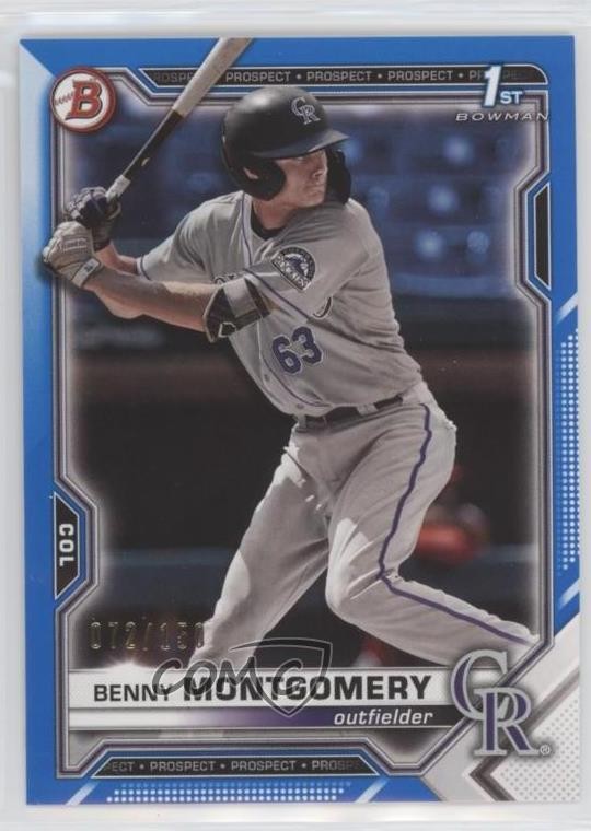 2021 Bowman Draft Blue 72/150 Benny Montgomery #BD-84 0us5