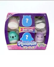 SQUISHVILLE BY ORIGINAL SQUISHMALLOWS 6 PK MINI-SQUISHMALLOWS WILDLIFE SQUAD NIB