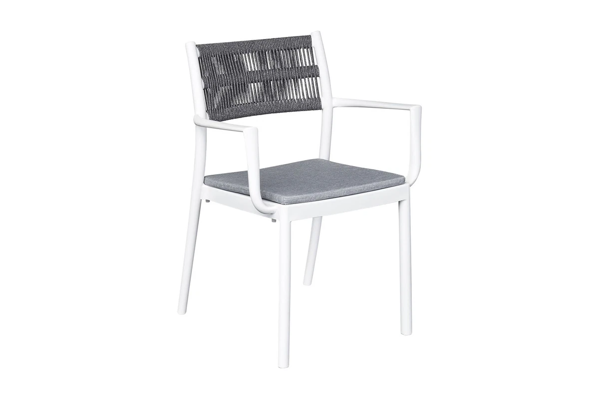 Silla apilable Lexx silla de jardín silla de bistró silla de plástico cuerda antracita