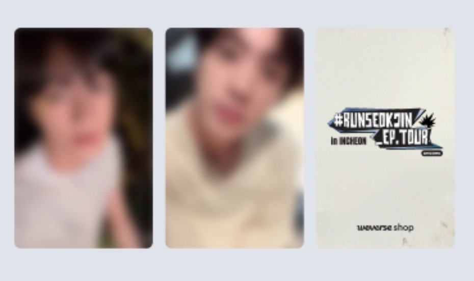 BTS JIN LUCKYDRAW photocard RUNSEOKJIN_EP.TOUR_ENCORE Weverse PICK