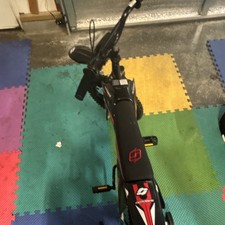 Motobecane Kids Bike 16in Red Black White BMX Bar Training Wheels Kickstand