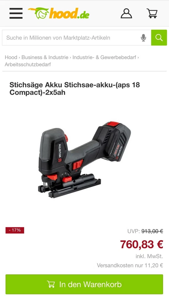 Würth Akku-Stichsäge APS 18 Compact - Bild 4 von 4