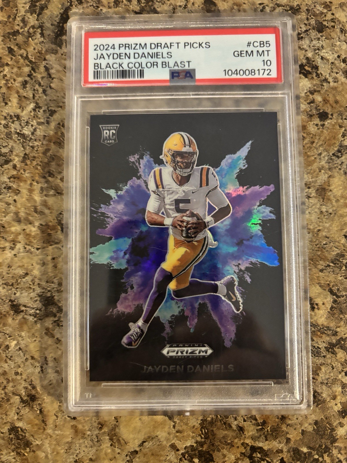 2024 Prizm Draft Picks - Jayden Daniels RC - Black Color Blast - PSA 10