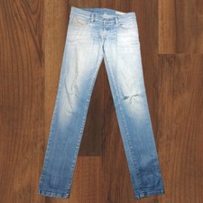 Diesel 32" Getlegg Jean Skinny Taille Basse Effet Usé Femme Taille 26/30 