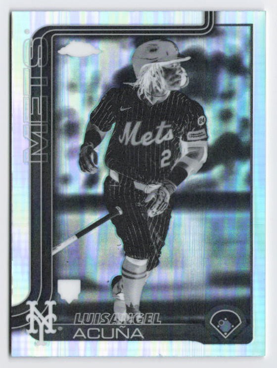 2025 Luisangel Acuna Rookie Card Topps Chrome Negative Refractor #56 Mets