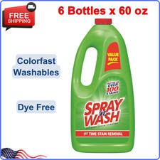 Spray 'n Wash Pre-Treat Laundry Stain Remover Refill 360 oz 6 Bottles x 60 oz