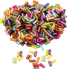 About 6000 Pcs 2 X 6Mm Glass Tube Beads Small Bugle Beads Long Seed Beads Mini S
