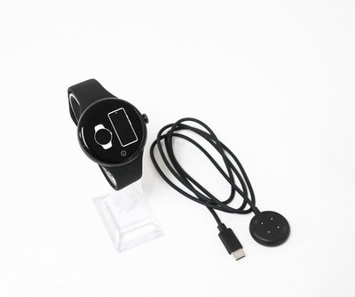 DEFECTIVE Google Pixel Watch 3 LTE 45mm Matte Black Obsidian Band GA0577 G3D