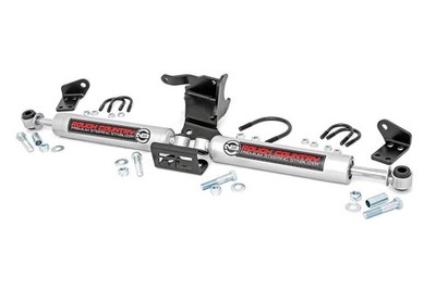 Rough Country 87304 2.5-8'' Lift N3 Dual Steering Stabilizer for 18+ Jeep JT/JL