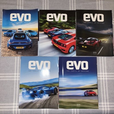 Evo Car Magazines Bundle X5 Run From 250 To 254 Year 2018