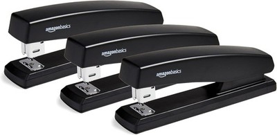 Hefter Set 3 Stk. Schwarz 1000 Klammern je - 25 Blatt Stapler