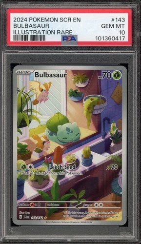Pokemon Bulbasaur Stellar Crown Illustration Rare #143 PSA 10 Gem Mint