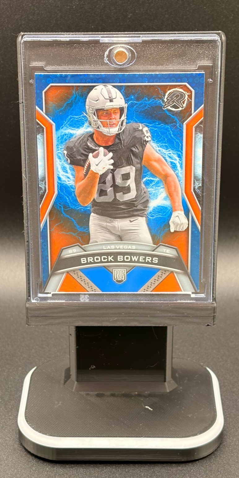 2024 Topps Resurgence - Brock Bowers #147 Blue & Orange Spark Refractor (RC)