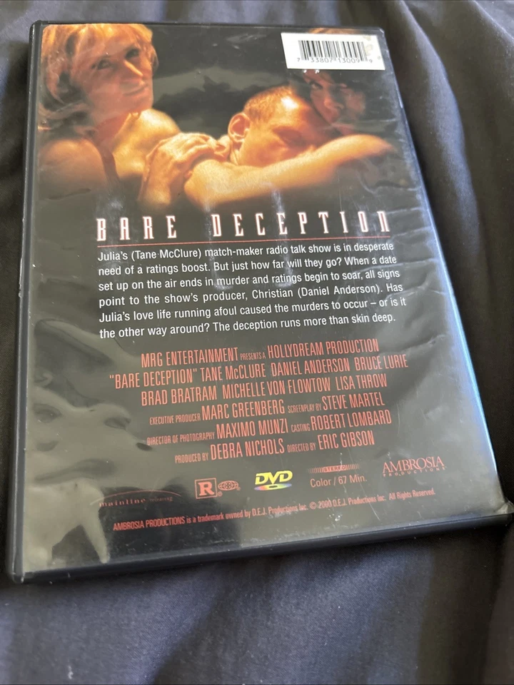 Bare Deception (DVD, 2000) Tane McClure Erotic Thriller OOP - Image 2 of 3