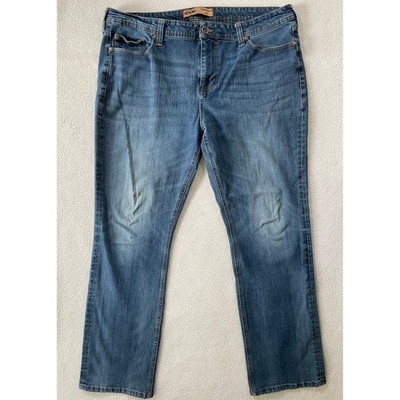 Seven7 Mens 40 Straight Fit Jeans Blue Premium Denim Stretch Medium Wash Faded