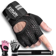 SIMARI BREATHABLE WORKOUT GLOVES FOR MEN WOMEN, PADDED, WEIGHT LIFTING, LARGE