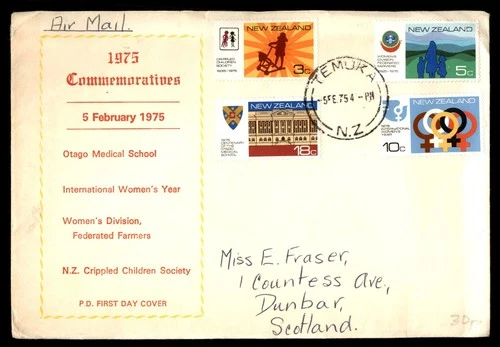 Mayfairstamps New Zealand FDC 1954 commemorative stamps air mail First Day Cover