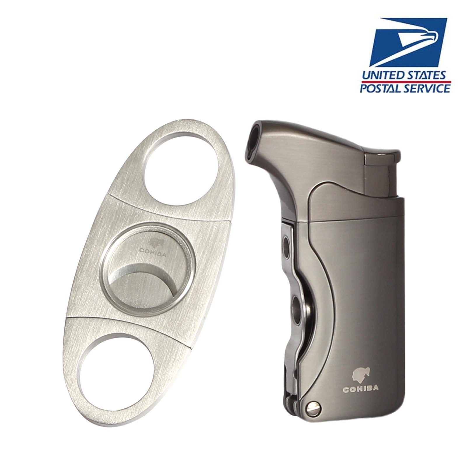 With Punch Double Blades Cigar Cutter