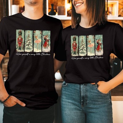 Nussknacker Ballett Weihnachten T-Shirt Vintage Holiday Tee Weihnachtsbaum Geschenk T-5294