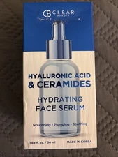 CLEAR BEAUTY Hyaluric Acid & Ceramides ANTI-AGING , Hydrating 1.69 OZ.