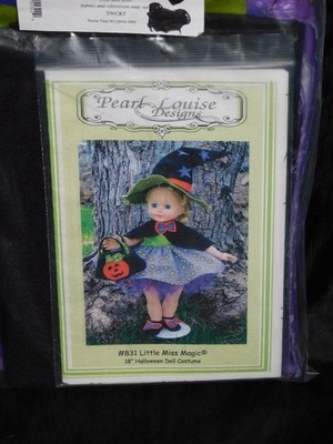 Nancy's Notions 18'' Doll Witch Costume Sewing Kit Halloween Little Miss Magic