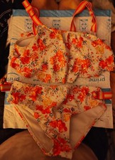 Nicole Miller Kids 2-piece Swimwear - Pink and Orange Floral