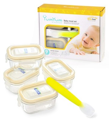 9pcs Set Yum Eco Friendly Airtight Spill Proof Baby Meal Food Storage Container