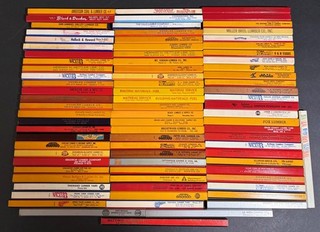 1930s 1950s Vtg LOT OF 82 Old LUMBER COMPANY Advertising AD PENCIL Pencils