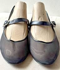 Jeffrey Campbell BlackMesh Mary Jane Flats Size 9 Casual Ballet Romantic GUC