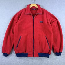 Vintage Patagonia Men's Full Zip Fleece Jacket Red Size XL Made in USA