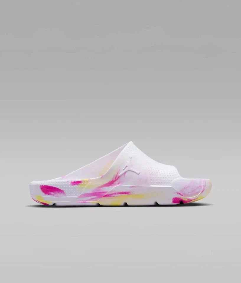 Sandalias Jordan Big Kids Post Slide Talla 4Y Blanco Fucsia Naranja FJ6069 156 Foto 3 de 4