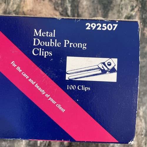 Salon Care Metal Double Prong Curl Alligator Clips 1.75” Box of 100 292507 - Picture 3 of 3