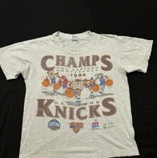 Vintage 1994 New York Knicks Looney Tunes Black Short Sleeve Unisex Shirt