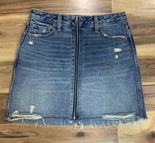 Abercrombie  Fitch Denim Vintage A-Line Skirt Zoe Natural Rise Womens 27/4