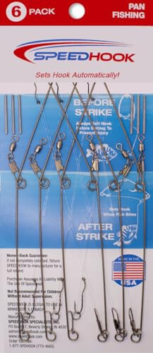 SPEEDHOOK 6 Pack Spring Loaded Fishing Hook, Made with Stainless Steel ...